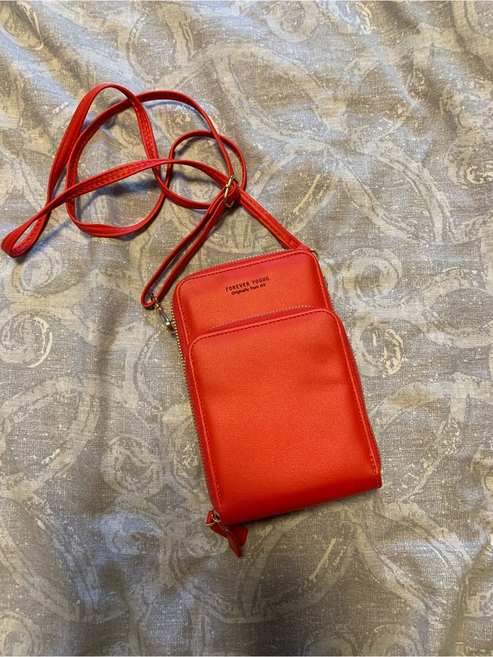 Forever Young Red Crossbody Phone Bag